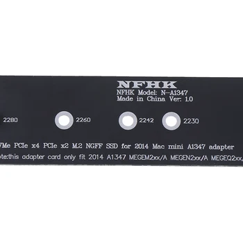 PCI-Ex4 M. 2 NGFF NVME AHCI SSD Convertidor Adaptador de Tarjeta Paramacbook Mini A1347