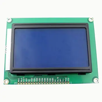 5pcs LCD de la Junta de 12864 de 128X64 5V pantalla azul de la pantalla ST7920 módulo del LCD de la pantalla LCD 12864