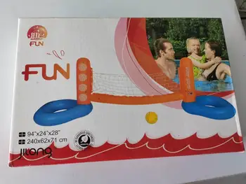 Inflable de la piscina de juguete inflable flotante de voleibol de rack de agua, red de voleibol para adultos de agua juego flotante de voleibol