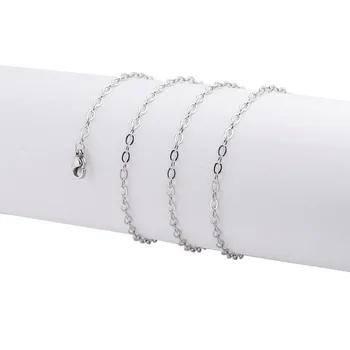 2.5 mm de acero inoxidable Collar de cadena de la Cruz de la Cadena de color oro/plata/color oro rosa de la Cadena Para la Fabricación de Joyas
