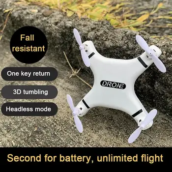 Un Botón de Retorno Quadcopter Drone de Bolsillo Juguetes Mini Control Remoto de Aviones 2.4 G Ultra-Mini de Cuatro ejes Avión Headless Mode