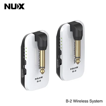 NUX B-2 Wireless Guitarra Sistema de 2.4 GHz batería Recargable de 4 Canales de Audio del Transmisor Receptor de Cable Para Guitarra Eléctrica Acústica Bass
