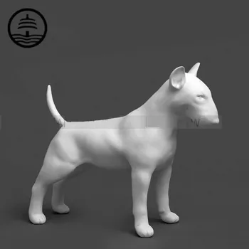WU CHEN LARGO de la Simulación Pit Bull Terrier Escultura de Arte Animal Perro Estatua de Resina, Artesanías de América Pantalla Props Decoración R5527