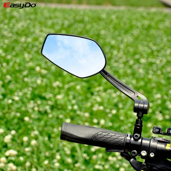 EasyDo Bicicleta Manillar Reflector de Espejo de la Vista Posterior de la Bicicleta de Montaña Eléctrica de la Bici HD Amplia Gama de Ángulos Ajustables Espejo CALIENTE