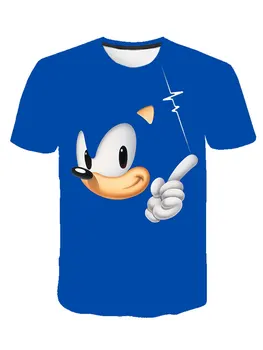 2020 Nuevo Sonic The Hedgehog Camiseta para Chicos Chicas Adolescentes camiseta de Bebé de Verano de dibujos animados de Manga Corta Tops de los Niños Ropa de Niño