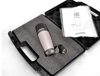 Original Samson C01 Gran diafragma de condensador micrófono profesional para la grabación con el caso del paquete