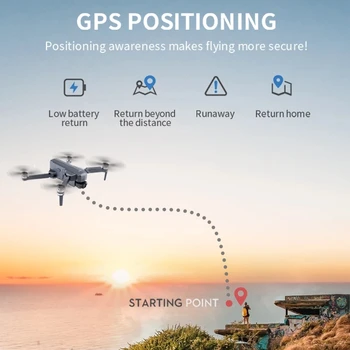 SJRC F11 4K PRO GPS Drone con 5G Wifi FPV 4K HD Cámara de Dos ejes Anti-shake Cardán F11 sin Escobillas Quadcopter VS SG906 Pro 2 Dron