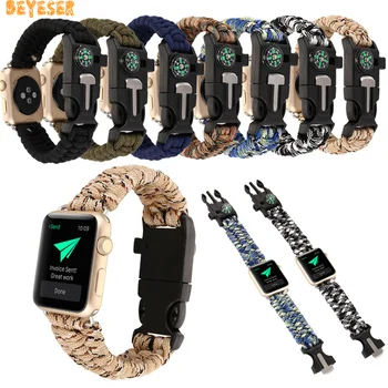La moda de la correa de la banda para el apple watch Series 5 4 3 2 1 correa de nylon para el iwatch estilos clásicos colores patrón con adaptadores de 38 42mm