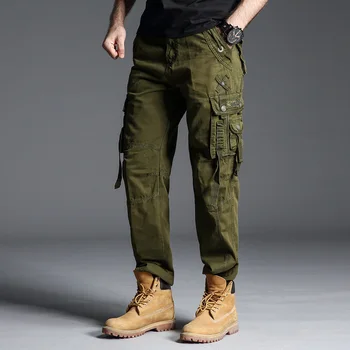 Pantalones para Hombre estilo militar del Ejército Verde de Camuflaje Táctico del Ejército Pantalones de los Hombres Pantalones Militares Recta Pantalones Para los Hombres 6662
