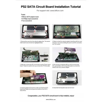 Adaptador SATA de Actualización de la Junta para playstation 2 PS2 IDE Original de Red Adaptador de 54 DB