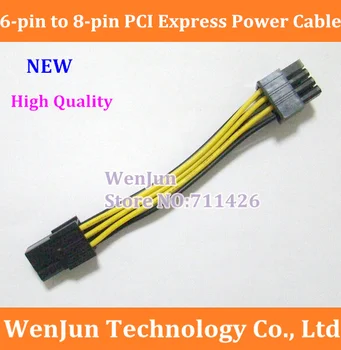 El Envío gratuito nueva PCIE, PCI-E de 6 pines Hembra a 8-pin Macho de Alimentación PCI Express Convertidor de Cable para la GPU de la Tarjeta de Vídeo 18AWG de alambre