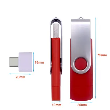 USB 2.0 Flash Drive Smart Phone OTG 4GB 8GB 16GB 32GB 64GB de Memoria 3 En 1 dispositivo de Memoria Usb Flash Drive (de Más de 10 piezas de Logo Gratis)