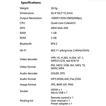 Xiaomi Mi TV Stick TV Android 9.0 Quad-core Dolby DTS HD Decodificación Dual 1GB RAM 8GB ROM de Google Ayudante de Netflix Xiaomi TV Stick