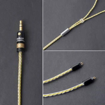 OKCSC 0.78 mm 2Pin de Sustitución de Cable de Auricular de Actualización de los Cables de Alambre de Cobre Estañado de hecho a Mano de la Armadura de Cable de Uso Para la UE18 JH13 16 UM3X