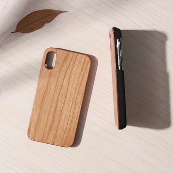 Real caja de Madera Para el iPhone X 8 7Plus 11 Pro XS máximo de la Cubierta de Bambú Natural de Madera Duro cajas del Teléfono Para Samsung Galaxy S8 S9 S10 S10E