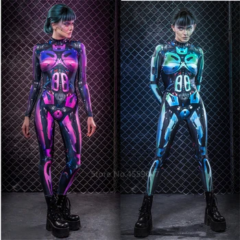 Disfraces de Halloween para las Mujeres Robot Guerrero Cosplay Carnaval de Disfraces Sexy Ropa Gótica de Lujo Mono Modelitos de Fiesta para Adolescentes