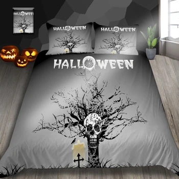 3D Halloween Patrón de la ropa de Cama Conjuntos de la Venta Caliente de Halloween se presenta la Hoja de Cama Camas Dobles King Size