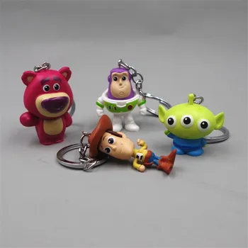Disney Toy Story 4 de juguetes de Pixar llavero de Buzz Lightyear, Woody Jessie Fresa oso Dinosaurio Animado de la Acción figura Juguetes Para los Niños