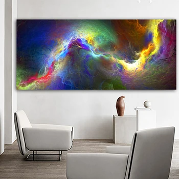 CNPAINTING la Nube de la Pintura de Paisaje Colorido Arte Abstracto Imagen de la Lona de la Pared del Cartel Para la Sala de estar Decoración del Hogar Sin el Marco