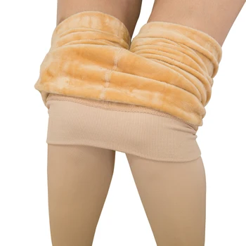 Un Tamaño de Invierno para Mujeres Jeggings de abrigo de Mujer Leggins Mujer Pantalones de Cintura Alta de Espesor de Terciopelo Pantalones Legging Sólido Delgado Leggings