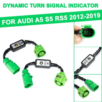Para Audi A5 S5 RS5 2012-2019 2Pcs Módulo Add-on Cable del Arnés de cables de la Luz del Coche Dinámico Indicador de Señal de Giro luz trasera LED