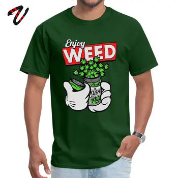 Disfrutar de Malezas T-shirt Hombres Psicodélico Tonto Camisetas de dibujos animados de Impresión para Hombre Verde Tops Camiseta Más el Tamaño de Algodón Camisetas de Dropshipping