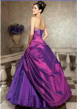 ANGELSBRIDEP Dulce 16, Vestidos de fiesta de Quinceañera Vestidos de Novia Piso-Longitud de Púrpura Vestido Debutante 2021 Especial Ocasión