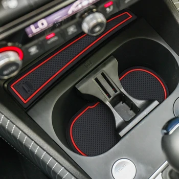 11pcs Car Styling Para AUDI Q2 2017-Presente de Látex Puerta de la ranura de la almohadilla Interior de la Puerta de la Ranura de la Estera antideslizante de polvo Mat Intorior Accesorio
