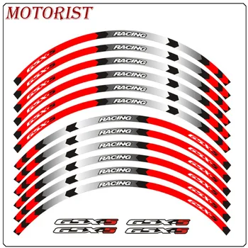 MOTORISTA de la Motocicleta de las ruedas delanteras y traseras Borde Borde Exterior de la etiqueta Engomada Reflexiva de la Raya de la Rueda de Calcomanías Para Suzuki GSX-S 1000 1000F