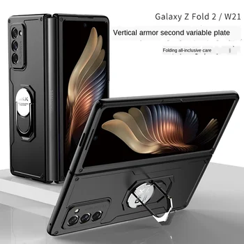 Con anillo de Dedo de Plegamiento de Caso Para la Galaxia Z doble 2 5G Caso Para el Galaxy Z Fold2 Caso de PC materail Caso Para el Galaxy Z Fold2