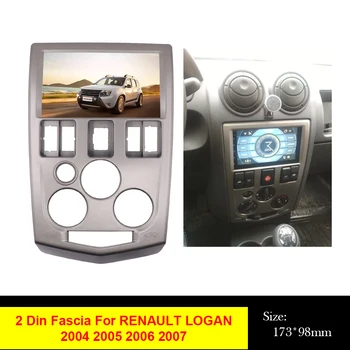 173*98m de GPS del Coche del Marco del Panel de Audio de DVD de Radio de la Fascia Para Renault Logan Dacia Logan 2004 - 2007 Estéreo de Montaje del Tablero de Instalación