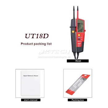 UNIDAD UT18D UT18C UT18B UT18A AC DC Voltaje Metros Detector de Metal de la Pluma, Probador de Continuidad Voltímetro Digital On-Off RCD Prueba IP65