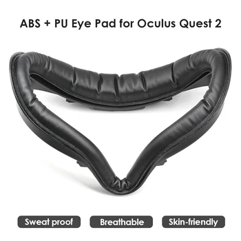 Aptos Para el Oculus Quest 2 VR Reemplazo de Cuero de la PU de la Cara del Cojín de la Cara Abrazadera de la Cubierta Protectora de la Estera a Prueba de Sudor de los Ojos de la Almohadilla