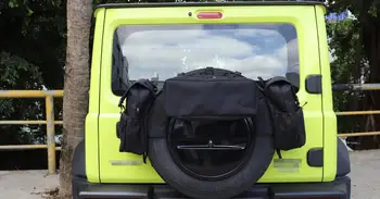 Neumático de repuesto Bolsa de Almacenamiento Organizador de Carga Bolsas de Estiba de Limpieza para Suzuki Jimny 2019 2020 JB43 JB64 JB74 Negro Accesorios del Coche