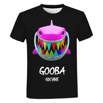 Gooba 6ix9ine la Impresión 3D de la Camiseta Gooba Camiseta Rapero Americano 6ix9ine de Manga Corta de las Mujeres de los Hombres Casual Ropa de Hip Hop T-shirt
