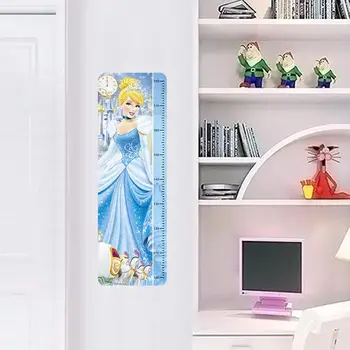 3D de dibujos animados de Efecto de la Princesa de papel Tapiz Pegatinas para las Habitaciones de los Niños Decoración de la Medida de la Altura de Arte Mural de PVC Toise Mesure Fille Dormitorio de las Niñas