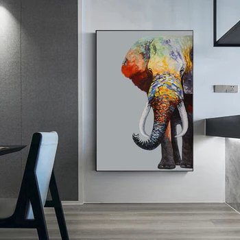 Zebra Lienzo Pinturas De Arte En La Pared De Colores Jirafas, Elefantes Impresiones De Arte Africano Animales De Arte De Las Imágenes De La Pared Para La Sala De Estar