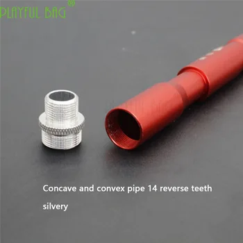 Pistola de juguete táctica de actualización de material concavo-convexo, el tubo puede ser añadido con espiral exterior de tubo de 14 inversa dientes fuego tapa blaster T139