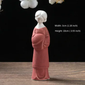 Blanco de Cerámica de la virgen de Figurillas de mujeres estatua de buda Adornos de color creativos de porcelana de té bandeja de Accesorios de Artesanía de la Decoración del Hogar