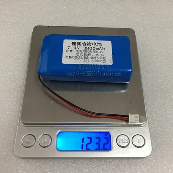 7.4 V 3800mAh 8.4 V de litio-ion batería de polímero de faros LED de la lámpara con la caja de voz walkie talkie de arroz de la máquina
