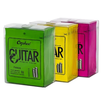 Orphee 10 6Pcs/Set de Guitarra cadena Cadena Super de la Luz de la Guitarra Acústica de Cuerdas