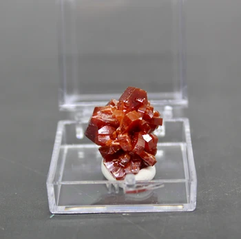 Natural Vanadinite espécimen mineral de cristal de cuarzo la Recolección de muestras de Piedras y cristales de tamaño de cuadro 3.4 cm