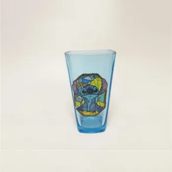 1 Pieza de 400 ml de Disney Puntada de Vidrio de dibujos animados de Agua de la Taza de Café con Leche de la Taza de la Oficina de la Casa de la Colección de Tazas de Mujeres Niña de Regalos