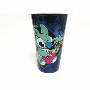 1 Pieza de 400 ml de Disney Puntada de Vidrio de dibujos animados de Agua de la Taza de Café con Leche de la Taza de la Oficina de la Casa de la Colección de Tazas de Mujeres Niña de Regalos