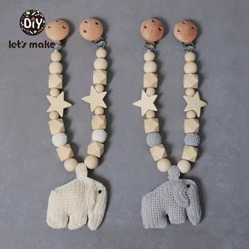 Vamos a Hacer Bebé Sonajero Móvil En La Cama Crochet Estrella de Bolas de PVC Libre de Elefante de los Animales de dibujos animados de formación Musical Bebé de Juguete de Madera