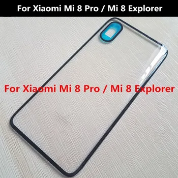 Para Xiaomi Mi Explorer 8 Tapa de la Batería mi8 pro Vidrio trasero de la caja Trasera de la Puerta de Reemplazo caso Para Xiaomi Mi 8 Pro