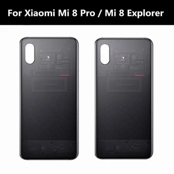 Para Xiaomi Mi Explorer 8 Tapa de la Batería mi8 pro Vidrio trasero de la caja Trasera de la Puerta de Reemplazo caso Para Xiaomi Mi 8 Pro