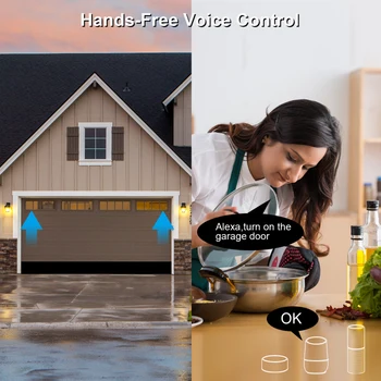 2021 de la Puerta del Garaje de la Controladora Smart WiFi Interruptor de Control de Voz Con Alexa Echo de Google EWelink APLICACIÓN de Control Remoto Abrir Cerrar Monitor
