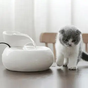 De porcelana, los Gatos domésticos Dispensador Automático de Agua Alimentador de Botella de la Fuente de agua Potable recicla Automáticamente a la mascota de la fuente