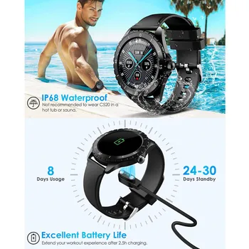 Reloj inteligente 2020 G18 Completa de la Pantalla Táctil Bluetooth Smartwatch de la Presión Arterial Monitor de Ritmo Cardíaco Pulsera Para IOS, Android IWO MAX